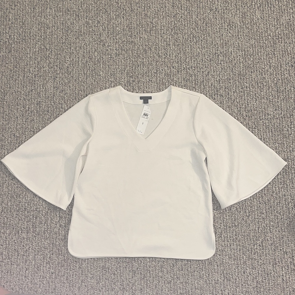 Ann Taylor White Women’s Wide Sleeve Blouse